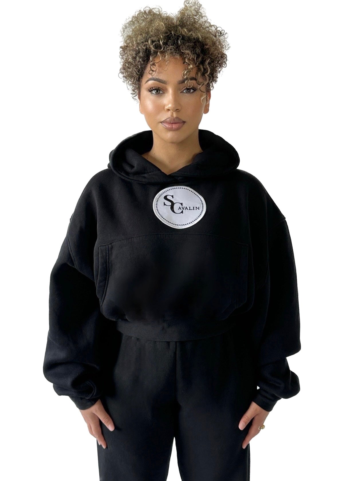 LINNE～輪廻～ Hoodie（BLK） Oversized Black Hoodie | Long Sleeve Black Hoodie | Starlin Cavalin