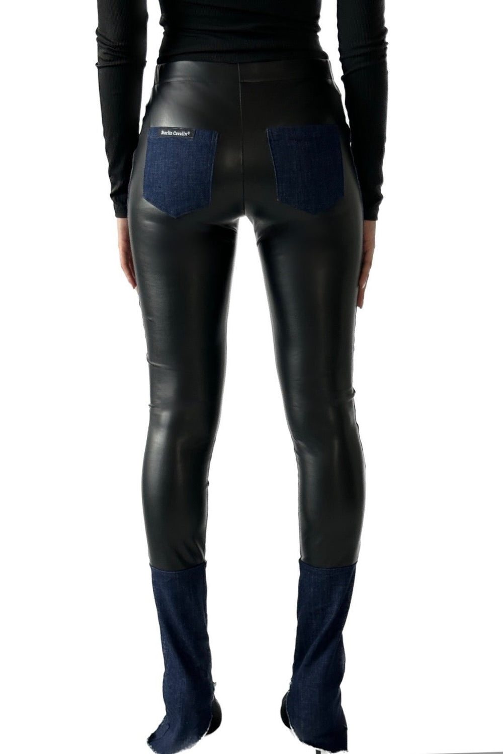 Vegan Leather Trousers | Black Leather Trousers | Starlin Cavalin