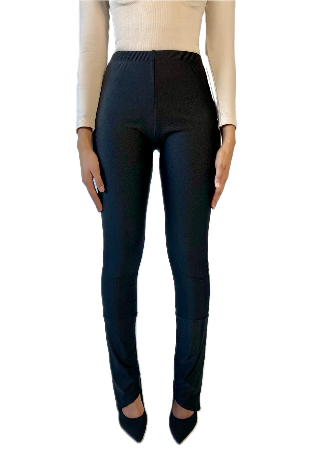 Woman's GlintTrouser | Shiny Black Legging | Starlin Cavalin