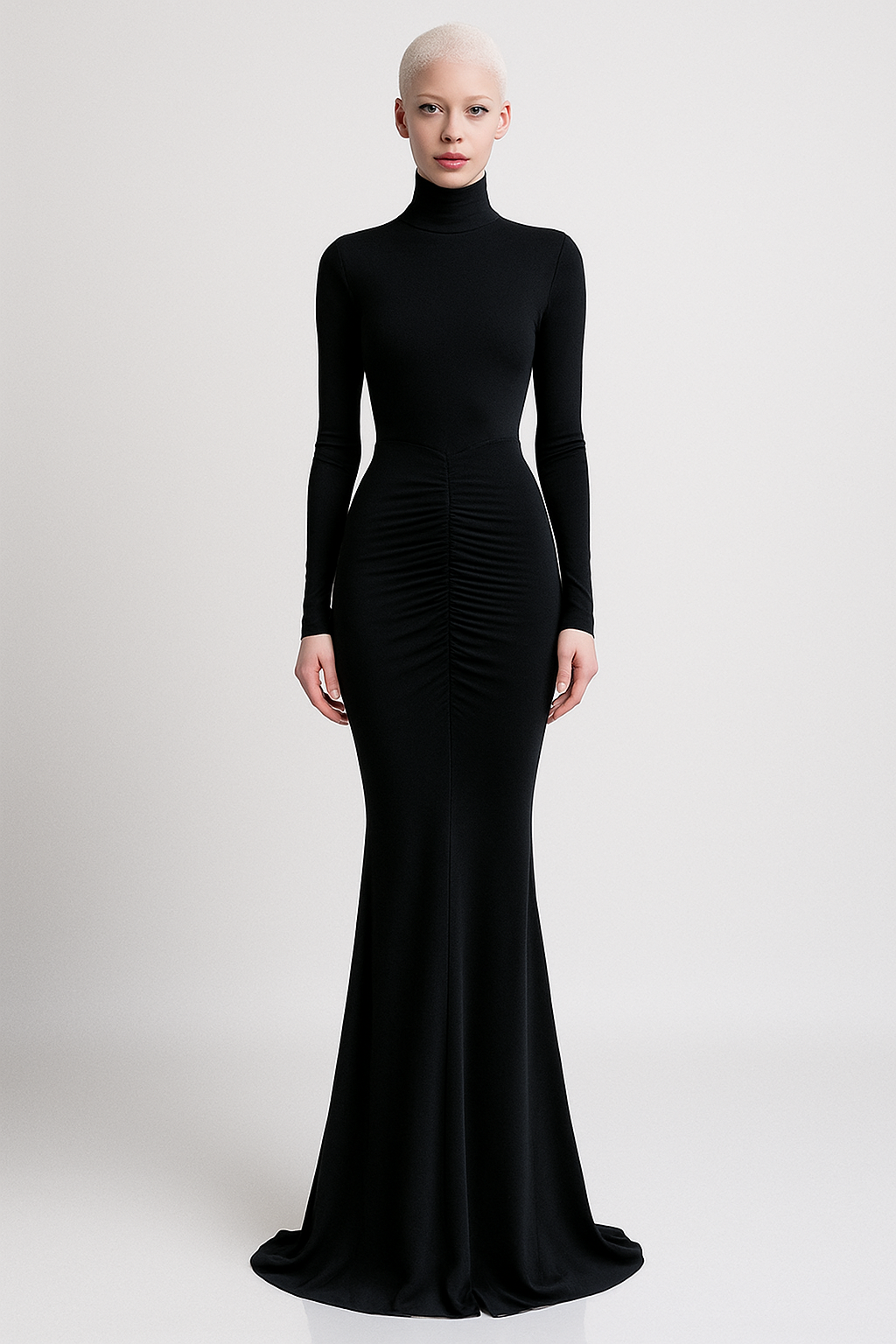 Scarlet Muse Black Evening Gown | Full-Length Bodycon Dress | Starlin Cavalin
