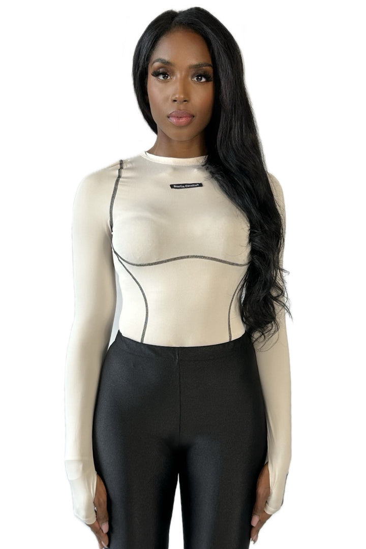 Woman's ToughGlam  | Sand Bodysuit | Starlin Cavalin 