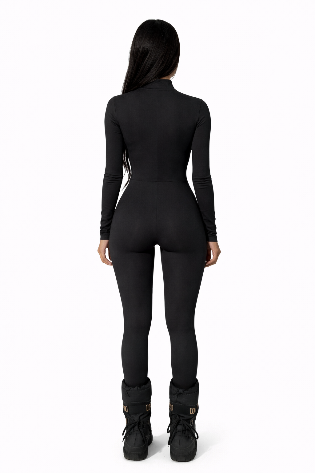 Starlin Cavalin Sculpt Zip Jumpsuit Back View Black | Ankle-Length Sculpting Jumpsuit | Starlin Cavalin