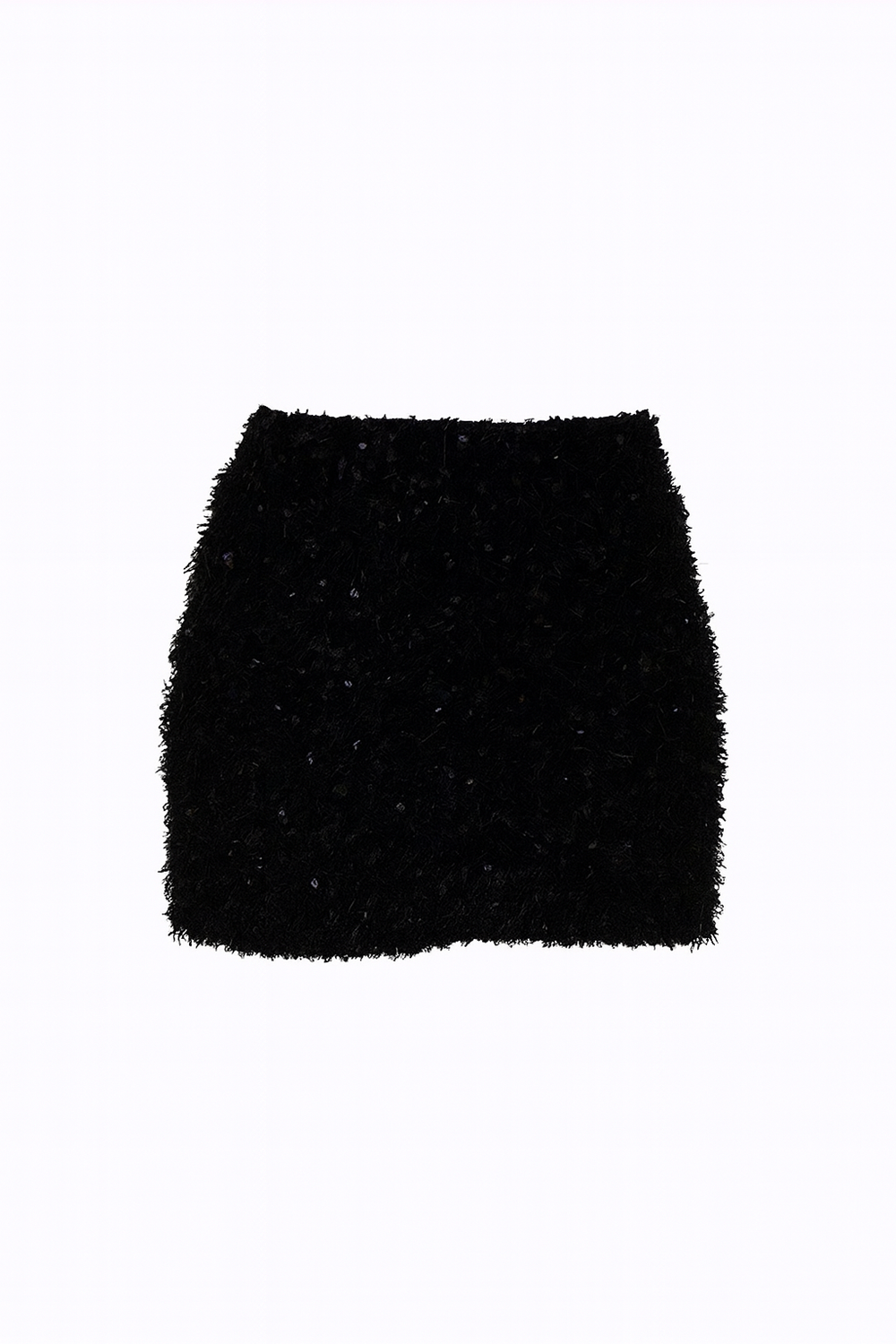 Noir Sparkle Mini Skirt Front View | Black Sparkle Mini Skirt | Starlin Cavalin
