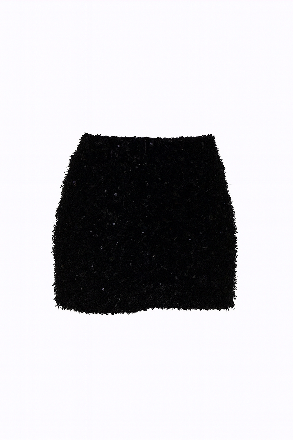 Noir Sparkle Mini Skirt Front View | Black Sparkle Mini Skirt | Starlin Cavalin
