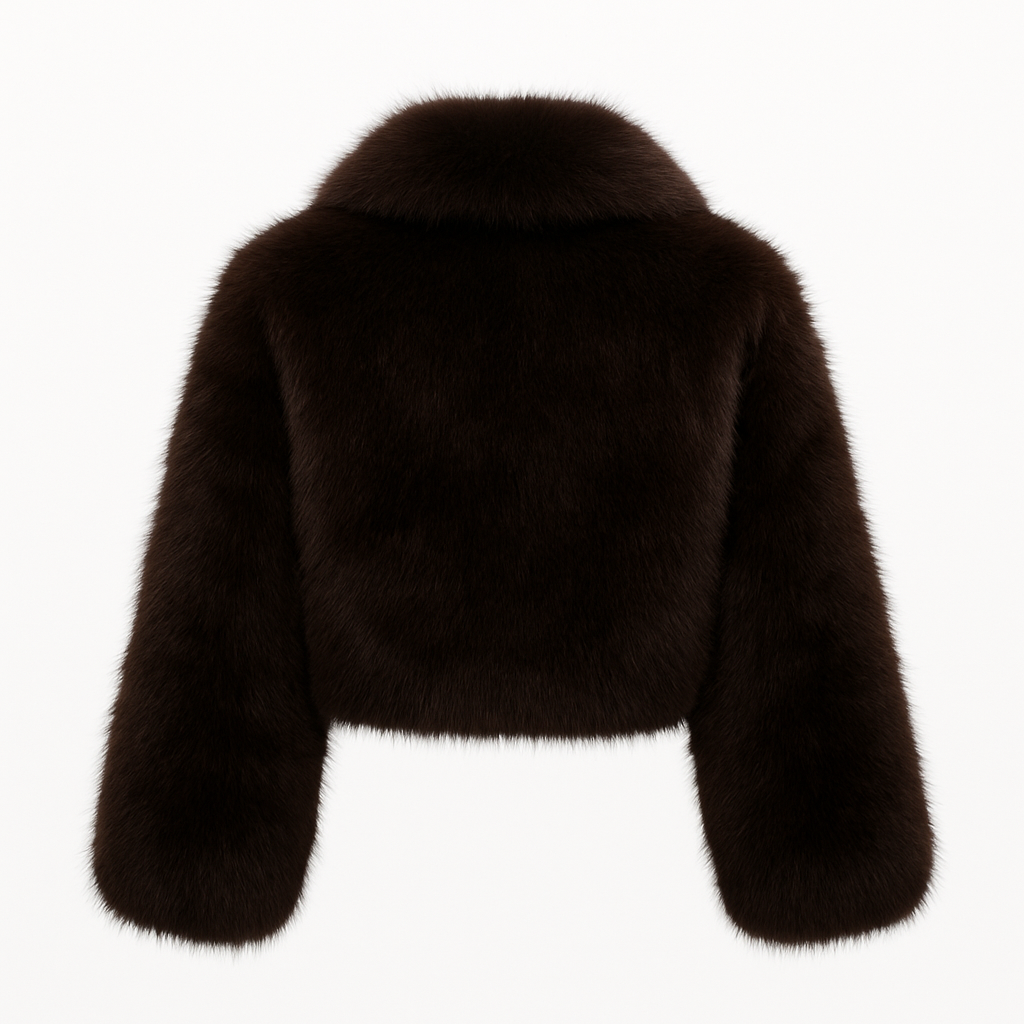 Chocolate Brown Faux Fur Coat | Women’s Luxury Outerwear | Starlin Cavalin