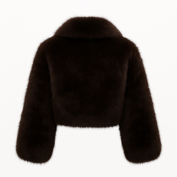 Chocolate Brown Faux Fur Coat | Women’s Luxury Outerwear | Starlin Cavalin