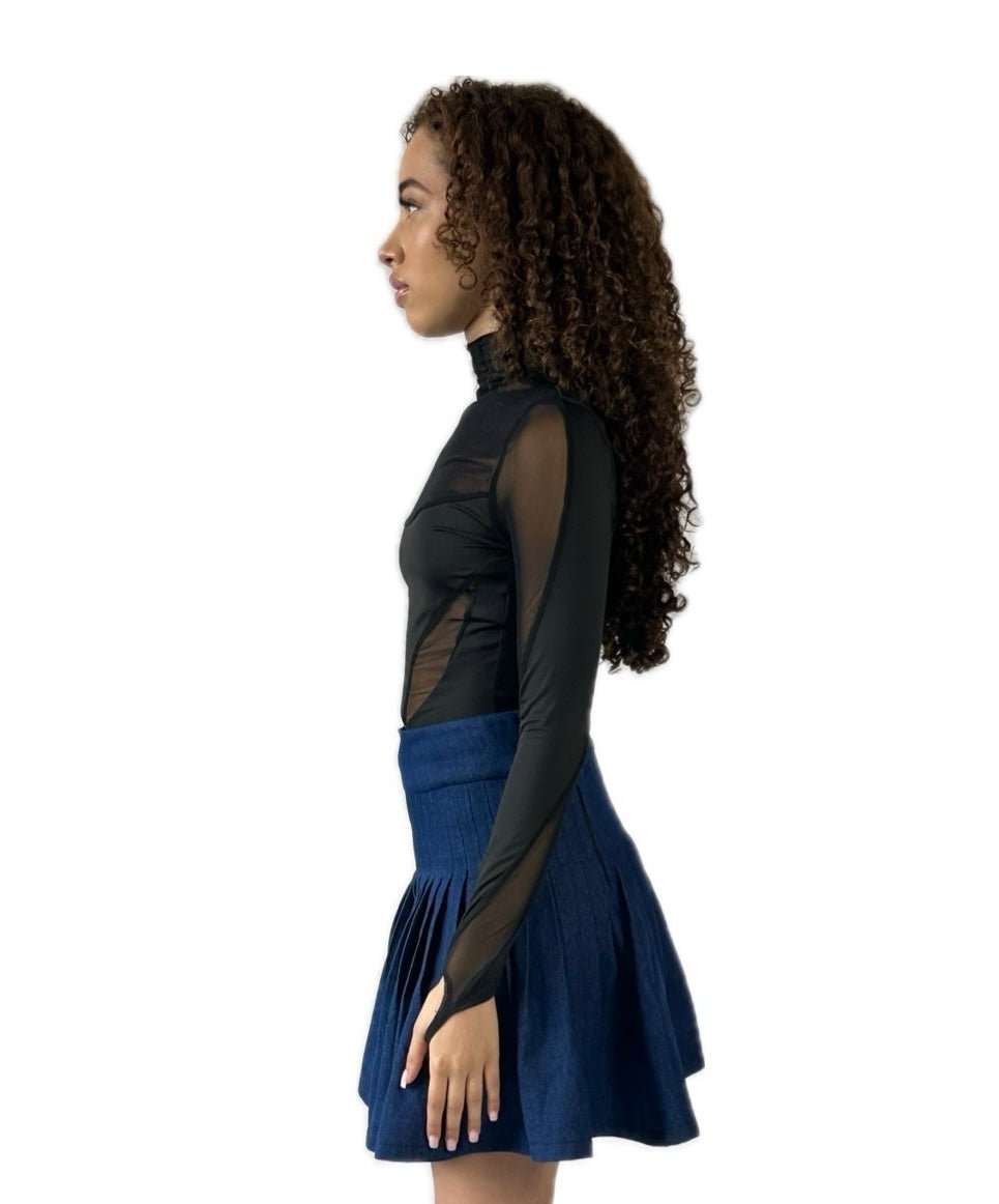Black Mesh Bodysuit | Women's Mesh Bodysuit | Starlin Cavalin