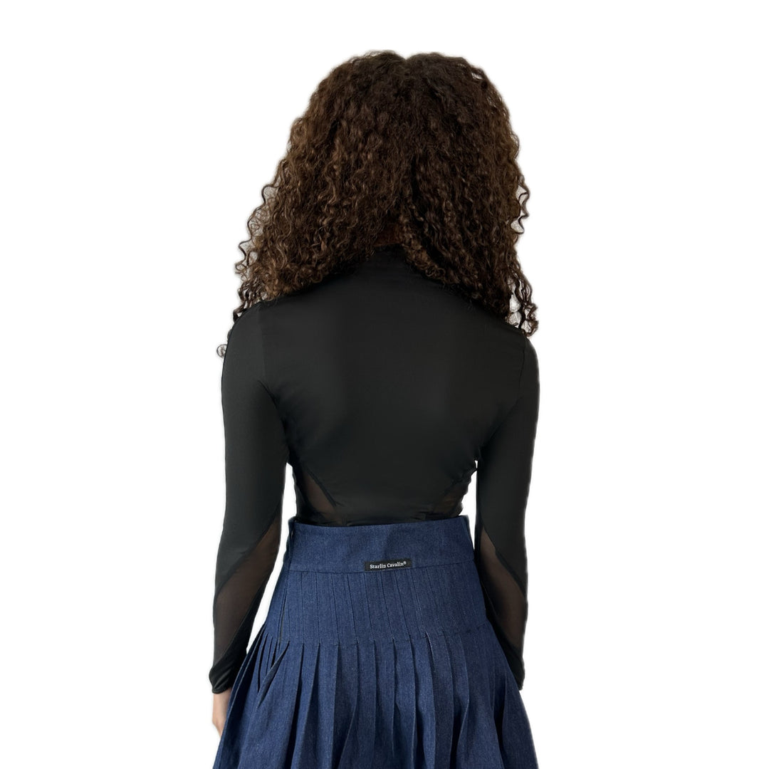 Black Mesh Bodysuit | Women's Mesh Bodysuit | Starlin Cavalin